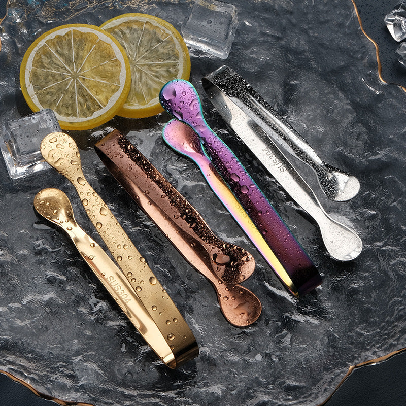 Wholesale Stainless Steel Gold Sugar Clip Ice Tongs Hot Towel Food Clip Hotel Supplies